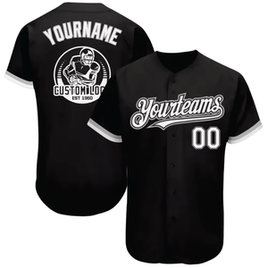 Camiseta de Béisbol Universitaria Sublimada Personalizada, Ropa Deportiva Urbana para Hombre, Camisetas Deportivas Negras, Diseño Personalizado Premium, Fabricantes - Product Image 1