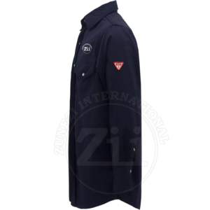 ZUNEZI NFPA 2112 Camisa de Trabajo Personalizada de Manga Larga para Soldador, Ropa FR, Camisa de Botones para Hombre, Color Gris, Nivel de Protección A, 300C-500C, Paquete de Respirador para Calor - Product Image 2