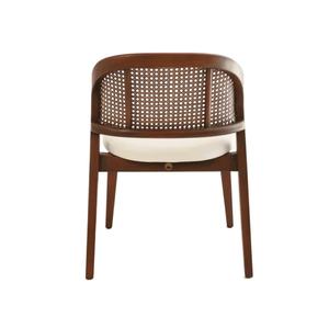 เก้าอี้ทานข้าวเซน่า ทำจากไม้มะฮอกกานีคุณภาพสูง พร้อมพนักพิงหวายและเบาะรองนั่ง สำหรับใช้ภายในอาคาร - Product Image 6