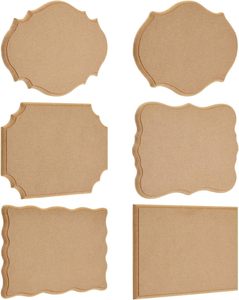 แผ่นไม้ MDF สำหรับตกแต่ง งานฝีมือแบบยังไม่เคลือบผิว สำหรับงาน DIY ระบายสี ตกแต่งผนังบ้าน งานศิลปะ - Product Image 3