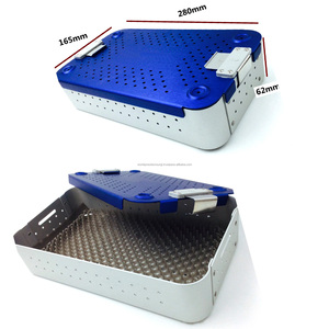 Caja de Almacenamiento de Instrumentos Quirúrgicos de Aleación de Aluminio con Certificación CE, Bandeja de Esterilización Manual 280x165x62mm, Set Ortopédico - Product Image 5