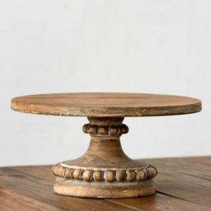 Support à gâteau en bois de style vintage avec texture de grain naturel pour l'agencement des desserts de réception de mariage et comme centre de table pour les fêtes - Product Image 2