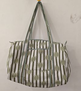 กระเป๋าผ้าฝ้ายสไตล์โบฮีเมียนแบบขายส่ง กระเป๋าสะพายไหล่แบบมีซิป ขนาดสั่งทำได้ กระเป๋าสำหรับเดินทางค้างคืน ซักได้ ใช้สำหรับเดินทางและออกกำลังกาย - Product Image 6