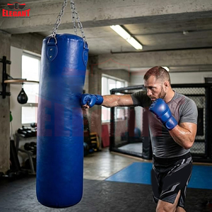 Équipement d'entraînement de boxe bleu royal haute résistance et résistant aux déchirures pour adultes, sacs de frappe en cuir robuste avec métal - Product Image 2