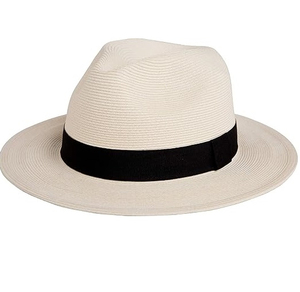 Low MOQ Beach Outdoor Hiking <b>Hat</b> Breathable Round Style Party <b>Wedding</b> Unisex Fedora Straw <b>Hats</b> Wholesale - Product Image 2