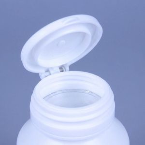 Bouteille ronde en PEHD de 100 ml blanche pour médicaments, avec bouchon à clapet facile à ouvrir, pour pilules et compléments alimentaires, fabrication OEM/ODM, usine du Vietnam - Product Image 4