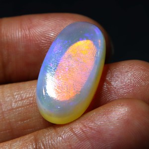 Opale naturelle australienne de 16 carats, opale de Coober Pedy massif, pierre précieuse en vrac, opale de cristal à feu rouge, faite à la main pour la fabrication de bijoux - Product Image 2