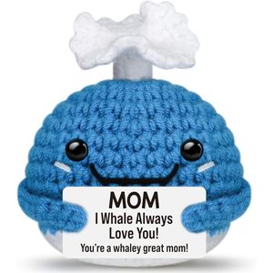 Set de Escritorio de Ballenas Tejidas a Crochet Hechas a Mano, Divertido Regalo Pequeño para Mamá, Hija, Hijo, Cumpleaños, San Valentín, Mamá, Regalo Especial para Oficina y Hogar - Product Image 1
