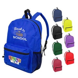 Back <b>School</b> Water Resistant Comfortable <b>Backpack</b> Custom Logo Printing 15 Inch Polyester Daypack Multiple Pockets Unisex Student - Product Image 1