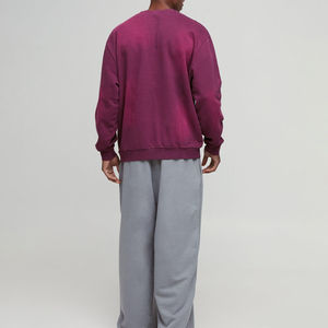 Pull en molleton à capuche bordeaux pour homme, surdimensionné, tricoté, 100% polyester, vêtement d'hiver décontracté avec design personnalisé et poche - Product Image 4