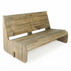 Premium wooden santorini double chair minimalist solid teak wood living room two seater <b>bench</b> sofa seat natural timber frame - Product Image 1