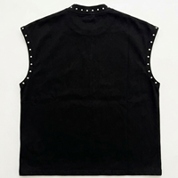 Tank Top ODM Musim Panas Baru Custom, Ukuran Besar, Berhias Rhinestone, 100% Katun Lembut, Bernapas, Ramah Lingkungan, Cepat Kering, Cetak Grafis, Tanpa Lengan