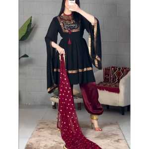 Custom Afghani Casual <b>Dresses</b> Elegant Bohemian Ethnic Embroidered Maxi Outfit for Women Wholesale Supplier - Product Image 2