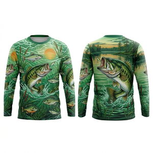 Camiseta de Pesca Unisex Personalizada, Sublimada, Manga Larga, Protección UV, Secado Rápido, Transpirable, para Deportes al Aire Libre - Product Image 3