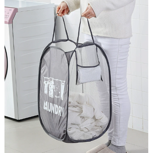Modern Foldable Laundry <b>Basket</b> Collapsible Storage Box for Clothing for <b>Wardrobe</b> Bathroom Kitchen Metal Plastic Material - Product Image 5