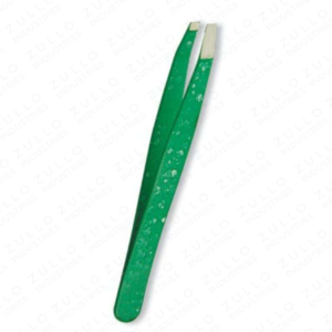 Ensemble de pinces à sourcils en acier inoxydable de qualité supérieure, revêtement vert poudré, pointe inclinée, étiquette privée personnalisée, outil de toilettage des sourcils OEM - Product Image 5