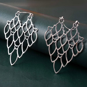 Pendientes de Aro Hechos a Mano con Filigrana de Corazón Dorado, Joyería Étnica Tribal Bohemia para Mujer - Product Image 3