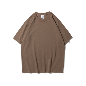 เสื้อยืดโอเวอร์ไซส์ทรงหลวม คอตตอน 100% สีพื้น คุณภาพสูง แบบโปรคลับ สำหรับผู้ชาย สั่งทำได้จำนวนมาก แบบเรียบ ไม่มีลาย - Product Image 1