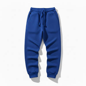 Pantalon de jogging streetwear personnalisé en mélange de coton, pour l'entraînement, vente en gros, pantalon de jogging d'hiver épais pour hommes, élastique - Product Image 4