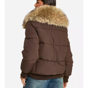 Chaqueta Acolchada de Algodón Transpirable para Mujer, con Capucha y Letras, de Ala Ancha, Cálida, Corta, de Moda, Nueva Colección de Invierno - Product Image 2