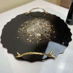 Handmade Luxury Resin Art Serving Tray Elegant Epoxy Decorative Tray for Dining Room Kitchen or Home Dcor Display - Product Image 1