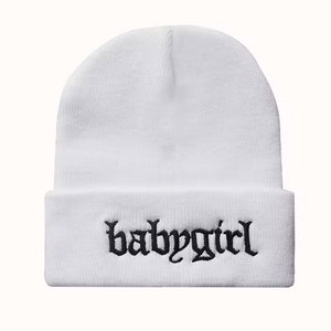 Bonnet en acrylique tricoté à la main personnalisé, imprimé par sublimation, avec décoration en strass, respirant, imperméable, couleur unie, hiver - Product Image 2