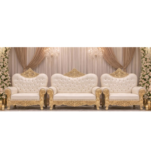 ชุดโซฟาสำหรับงานแต่งงานสุดหรู โซฟาสำหรับเจ้าสาวและเจ้าบ่าว โซฟาแบบราชวงศ์มหารานี โซฟาสำหรับเจ้าสาวและเจ้าบ่าวแบบคลาสสิก โซฟาสำหรับงานมงคลสมรสแบบแมนดัป สหรัฐอเมริกา - Product Image 1