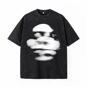 Camiseta de Algodón Grueso de 230 GSM para Hombre, Estampada, Corte Regular, Estilo Urbano, Logotipo Personalizado - Product Image 1