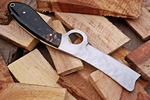 Cowboy Bull Cutter Utility Knife Handmade Full Tang Stainless 12c27 Steel Fixed Blade Industrial Grade Pancake Leather Sheath - Product Image 3