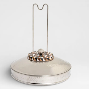 Plat de service en acier inoxydable avec couvercle suspendu, chauffe-plat rond à combustible pour buffet, idéal pour banquets, mariages et services de traiteur - Product Image 1
