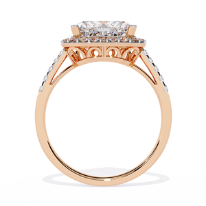 Anillo de Compromiso de Lujo con Corte Corazón de 1.5 Quilates, Cultivado en Laboratorio, con Halo, Oro Sólido de 14K, Certificado IGI, Diamante VS1 E, para Aniversario o Boda - Product Image 5