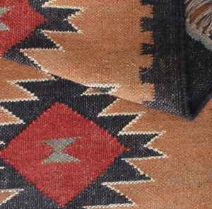 Eco Area <b>Rugs</b> Custom Flat Weave Jute-Woolen Kilim <b>Runner</b> <b>Rugs</b> for Living Room Bedroom & Study - Product Image 5