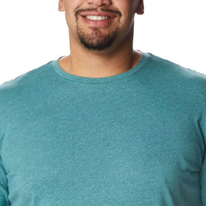 Camisetas de punto elásticas de manga corta para hombre, cuello redondo, corte ajustado, tejido de cable, 280 gramos - Product Image 6