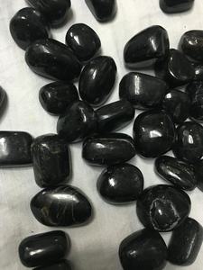 Natural Black <b>Tourmaline</b> Undrilled Tumbled Gemstones Loose Tumbled Stones - Product Image 2