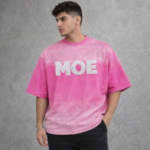 Camisetas de hombre a la moda al por mayor, color rosa con pedrería, transpirables, brillantes, extragrandes, con logotipo personalizado, fabricante OEM, EE. UU. - Product Image 5
