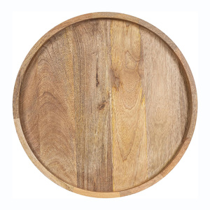 Organisateur Lazy Susan 18x18: Plateau de service rond tournant en bois naturel pour décor de cuisine et utilisation de table à manger - Product Image 2