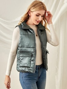 Women's Lightweight Breathable Puffer Vest <b>Sleeveless</b> Quilted Winter <b>Jacket</b> Nylon Warm Padding Windproof Zipper Front Casual - Product Image 5