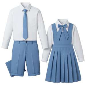 Conjunto de Uniforme Escolar para Niños, Chaleco, Camisa y Pantalón, Ropa Académica Formal, Colores y Logotipo Personalizados, Fabricante al por Mayor, Bordado - Product Image 1