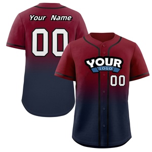 Camisetas de Béisbol al por Mayor, Personalizadas, de Malla de Poliéster Transpirable, con Botones, Tallas Grandes, Unisex, Manga Corta, Sublimadas - Product Image 2