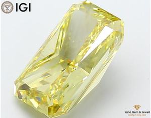 Diamant de laboratoire cultivé CVD, couleur jaune vif fantaisie, clarté VS1, taille radiant, 6,02 carats, certifié IGI, pour bague de fiançailles de luxe - Product Image 6