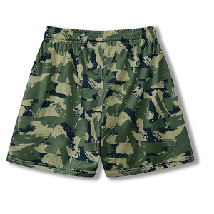 Pantalones Cortos Deportivos Transpirables con Cordón Ajustable, 100% Poliéster, Lona de 160g, Resistentes al Viento, Cintura Media, Bolsillos con Impresión Digital, Logotipo Personalizado para Hombre - Product Image 2