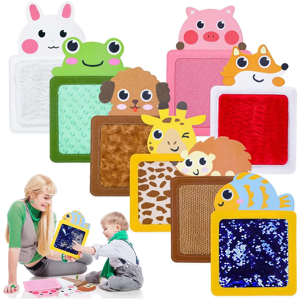 Upin SENSORIAL TEXTURAS DIFERENTE ANIMALES Games ткань развивающие игрушки мини коврик для детей