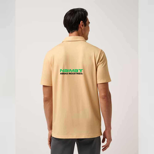 Camiseta Polo de Manga Corta para Hombre, Color Sólido, Algodón Piqué, Transpirable, Corte Regular, de Naimat Abbas Industries - Product Image 2