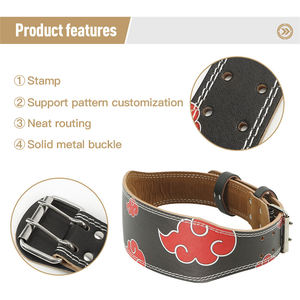 Anime Cowhide Leather <b>Back</b> <b>Support</b> Weightlifting Power Belt with Metal Buckle Customizable Size & Heavy Duty Construction - Product Image 3