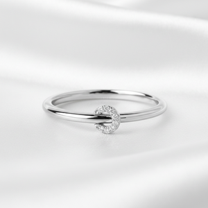 Anillo de compromiso clásico y delicado de plata de ley 925 personalizado con circonita cúbica, regalo de aniversario de boda para mujer - Product Image 1