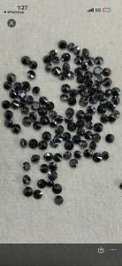 Cuentas facetadas redondas de diamante negro AAA de 3 mm, piedra preciosa natural para la fabricación de joyas a precio de mayoreo. - Product Image 3