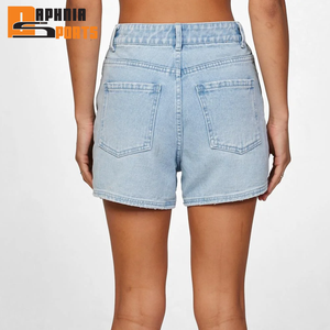 Women's Denim Shorts <b>Waist</b> Shorts Women Casual Loose Ladies Fashion Large Size <b>Elastic</b> <b>Waist</b> Wide-leg Short <b>Jeans</b> Denim Shorts - Product Image 5