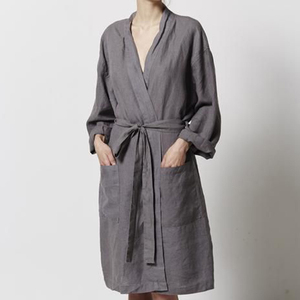 Robe portefeuille décontractée pour femme à manches courtes, coupe évasée mi-longue avec ceinture à nouer, en tissu léger et confortable pour l'été - Product Image 2