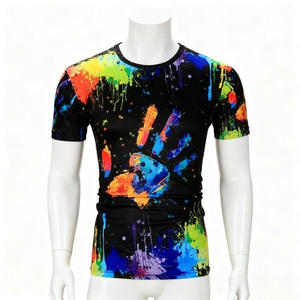 T-shirts d'été personnalisés pour hommes imprimés par sublimation, 100 % coton, écologiques, extensibles, respirants, séchage rapide, vêtements de sport en gros - Product Image 2