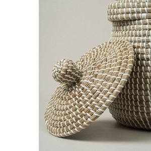 Decorative <b>Wicker</b> <b>Basket</b> for Living Room Handmade Storage Organizer Wholesale Supplier from Vietnam - Product Image 5